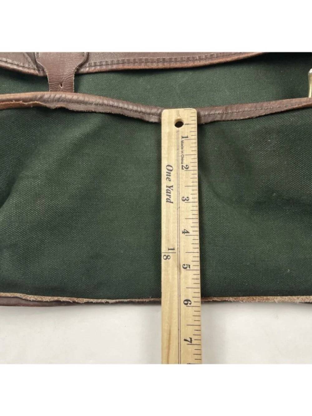 Vintage Orvis Battenkill Canvas Leather Briefcase Messenger Bag Shoulder Strap